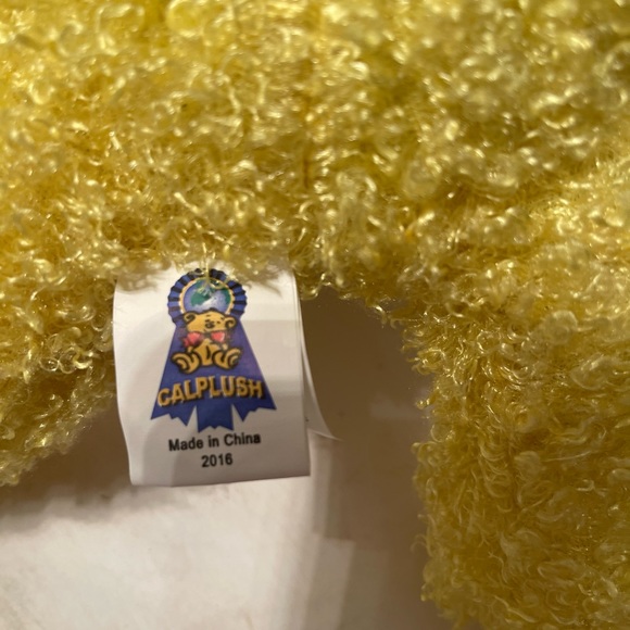 Cal Plush 16” Yellow Curly Haired Stuffed Animal - Picture 4 of 5